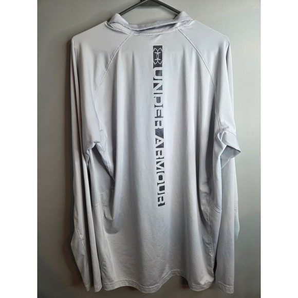 Under Armour Men's Long Sleeve Quarter Zip Pullover Shirt Gray Size XL - Picture 2 of 3